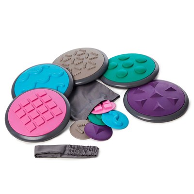 Gonge Childrens Sensory Tactile Discs, Assorted Colors, 12/Set (WING2118)