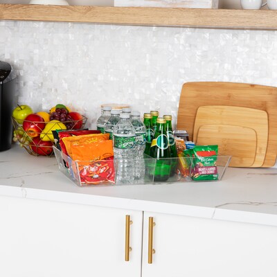 Mind Reader Acrylic 4-Compartment Snack Organizer Tray, Clear (SNACKBEVT-CLR)
