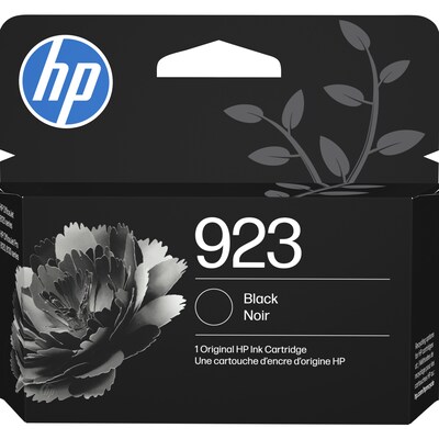 HP 923 Black Standard Yield Ink Cartridge, Prints Up to 500 Pages (4K0T3LN)