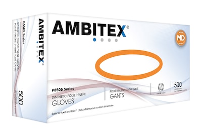 Ambitex V200 Series Latex Free Clear Vinyl Gloves, Small, 100/Box (VSM200)