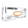 Ambitex V200 Series Powder Free Clear Vinyl Gloves, Small, 1000/Carton (VSM200)