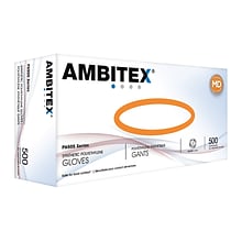 Ambitex V200 Series Latex Free Clear Vinyl Gloves, Small, 100/Box (VSM200)