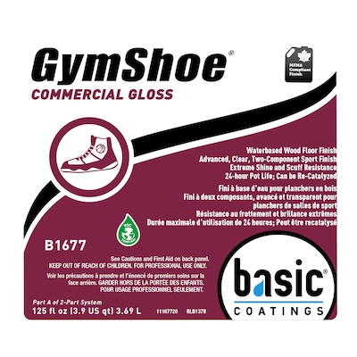 Betco GymShoe Commercial Gloss Two Component Sport Floor Finish w/ Catalyst, 5 Gal Pail (BET16770500)