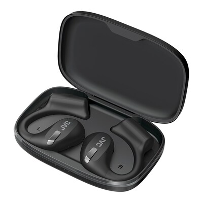 JVC Nearphones Wireless Noise Canceling Over-Ear Earphones, Bluetooth, Black (JVCHANP50TB)