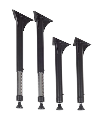 Regency Kee Adjustable Leg, Black and Chrome (Set of 4) (MABP27BK)