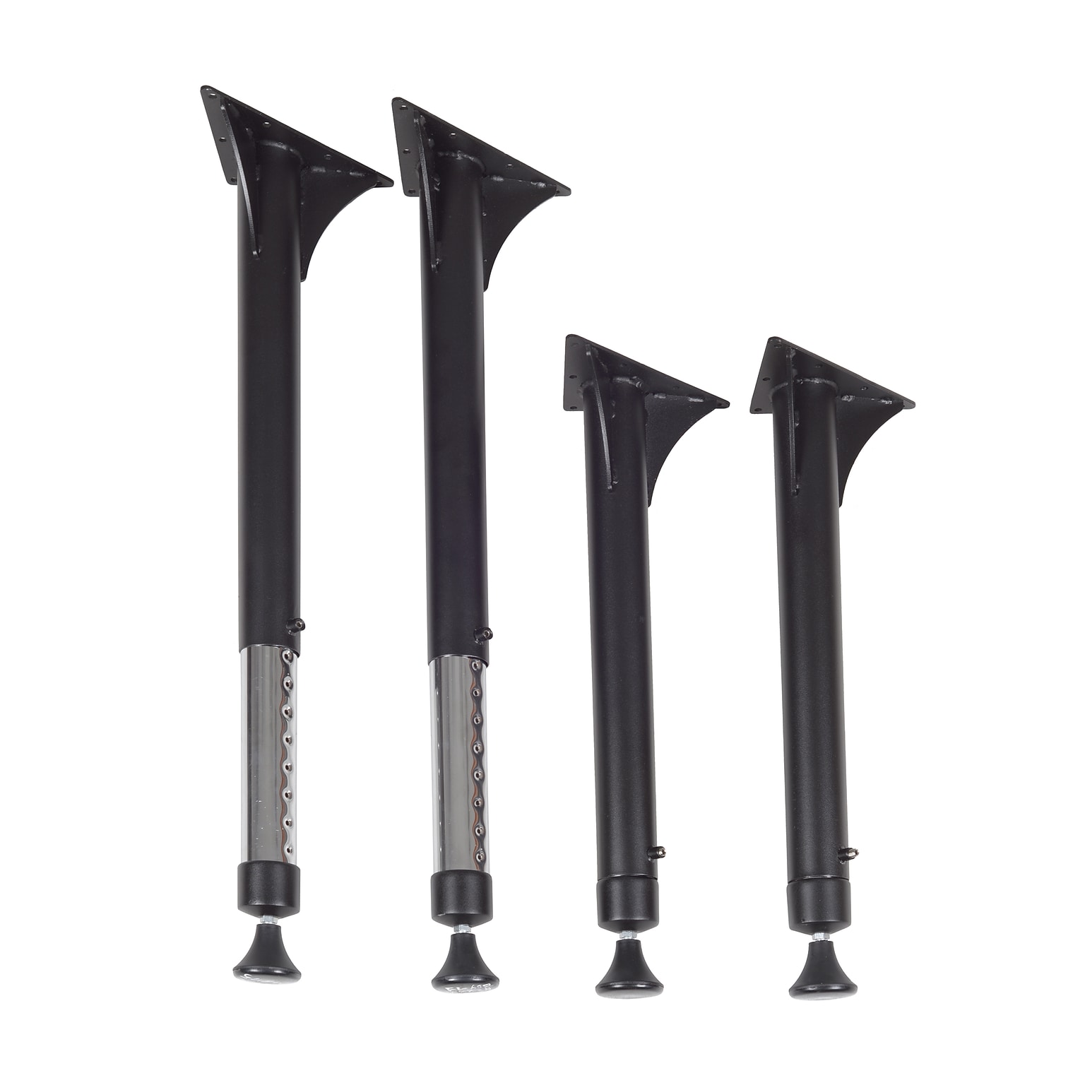 Regency Kee Adjustable Leg, Black and Chrome, 4/Set (MABP27BK)