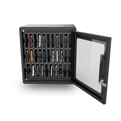 Luxor CellGuard Lockable 32-Unit Cell Phone Cabinet with Wall Mounting Kit, Black Powder Coated Steel (CHZZ002)