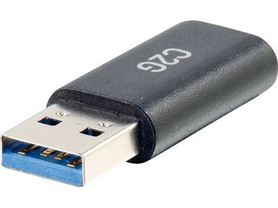 C2G Cables to Go SuperSpeed USB-C to USB-A Converter, Female to Male, Black (54427)