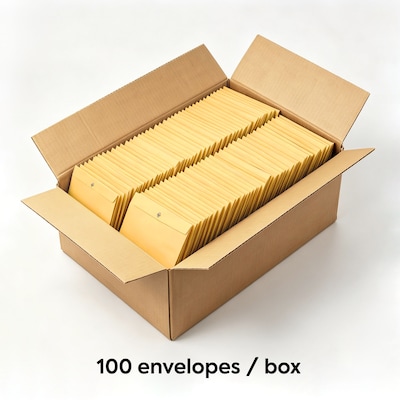 Staples 11.5 x 14.5 Kraft Clasp Catalog Envelopes, Brown, Heavyweight Metal Clasp & Gummed Seal, 100/Box