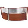 Regency Marque 124.5W Curved Reception Desk Workstation, Cherry (77312CH)