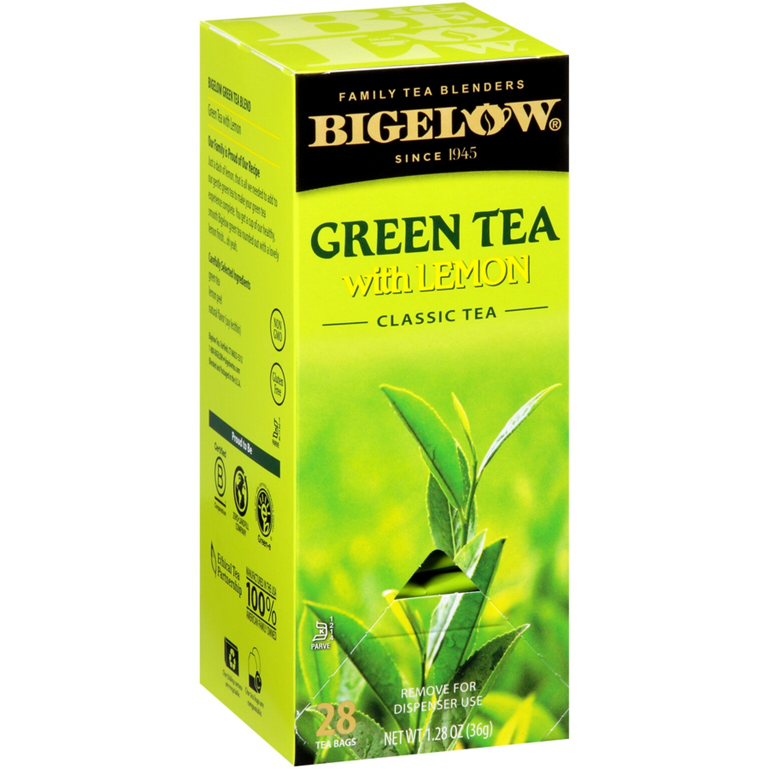 Bigelow Green with Lemon Tea Bags, 28/Box (RCB10346)