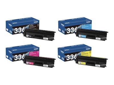 Brother TN-336 Black/Cyan/Magenta/Yellow High Yield Toner Cartridges, 4/Pack (TN336SET-STP)