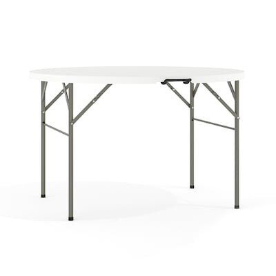 Flash Furniture Freeman Folding Table, 47.75 x 47.75, Granite White (DAD122RZ)