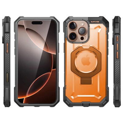 SUPCASE Unicorn Beetle Grip MagSafe Rugged Case for iPhone 16 Pro, Shock Absorbing, Magma (SUP-iPhone2024Pro-UBGrip-Magma)