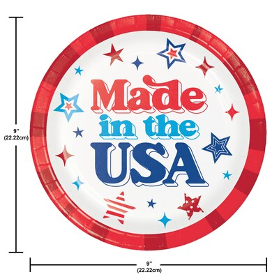 Creative Converting Patriotic Proud Paper Plates and Napkins Kit, Serves 16 (DTC9214E2G)