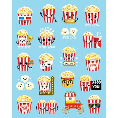 Teacher Created Resources Popcorn Smelly Stickers, Multicolored, 120/Pack, 6/Packs/Bundle (TCR9454-6)