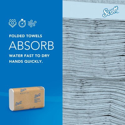 Scott Essential Recycled Multifold Paper Towels, 1-ply, 250 Sheets/Pack, 16 Packs/Carton (01804)
