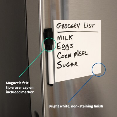 Flipside Dry-Erase Mobile Stickables Whiteboard, 3" x 3", 26/Pack (FLP92233)