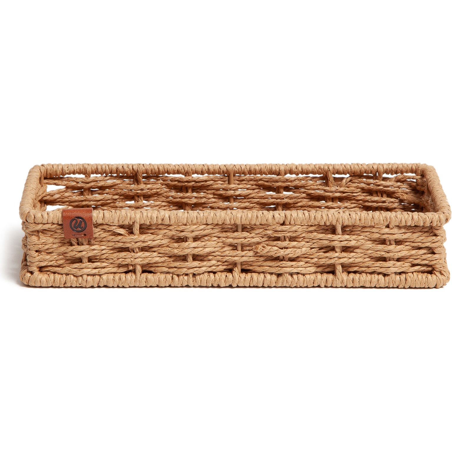U Brands Handwoven Paper Rope Desk Tray, Brown (6089U01-16)