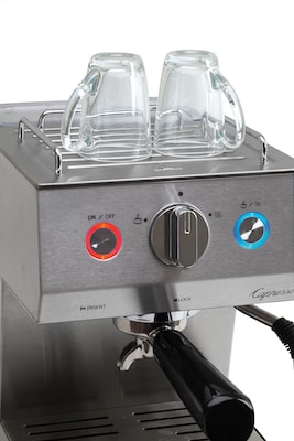 Capresso 2-Cups Pump/Automatic Espresso Machine, Silver (126.05)