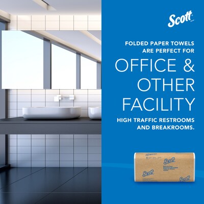 Scott Essential Multifold Paper Towels, 1-Ply, 250 Sheets/Pack, 12 Packs/Carton (03650)
