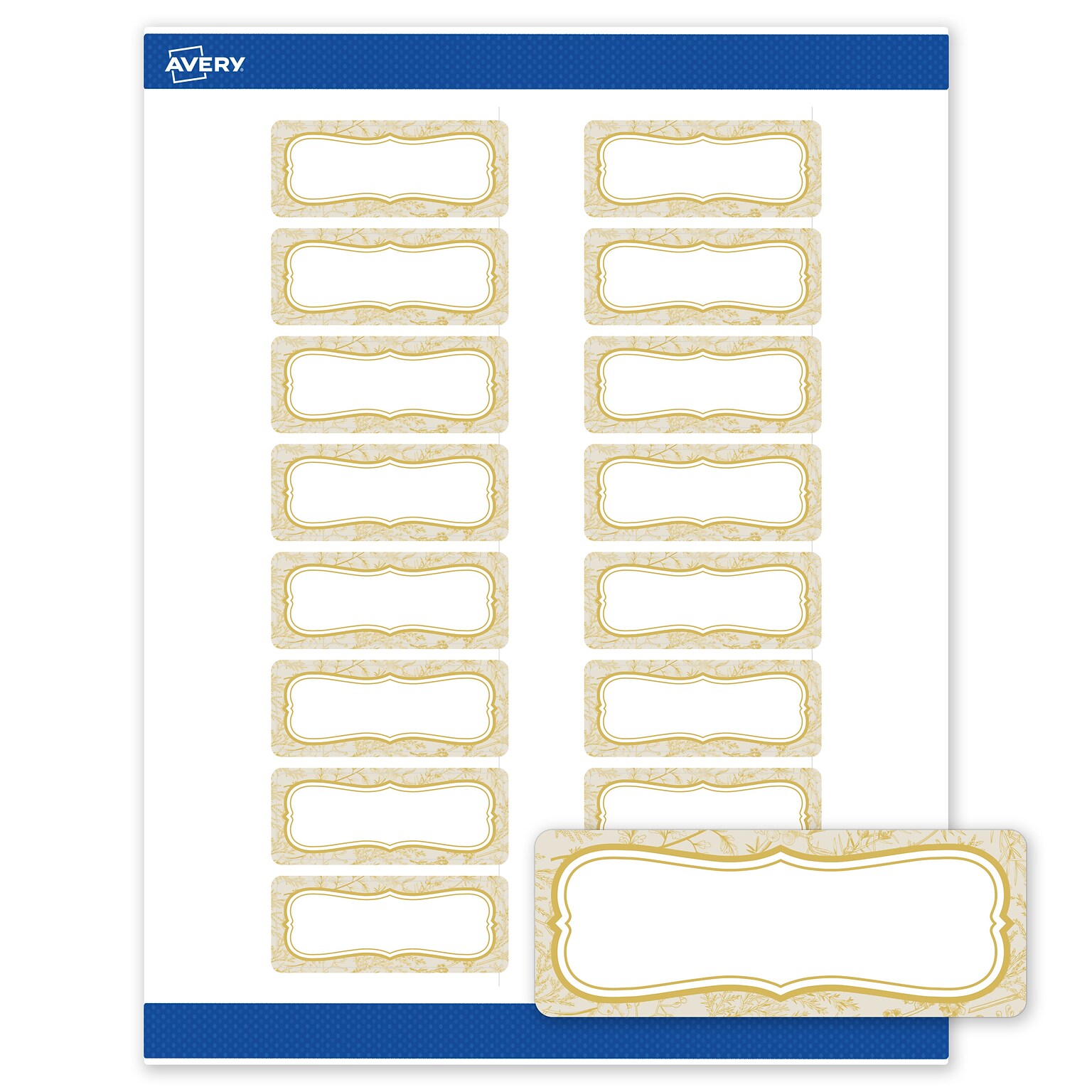 Avery Rectangle Laser/Inkjet Multipurpose Labels, 1 x 2-5/8, White, 160/Pack (19479371079)