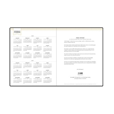 2026 Blue Sky Day Designer 10" x 8" Weekly & Monthly Personal Organizer, Faux Leather Cover, Black  (154650)
