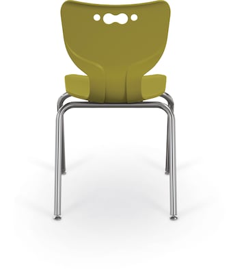 MooreCo 18" Hierarchy Student Chair with 4 Legs, Bee/Chrome Base (703673562744)