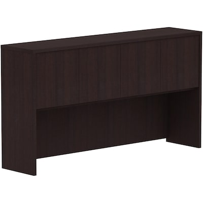 Lorell Essentials Series 66W Stack-on Hutch with Doors, Espresso (LLR18269)