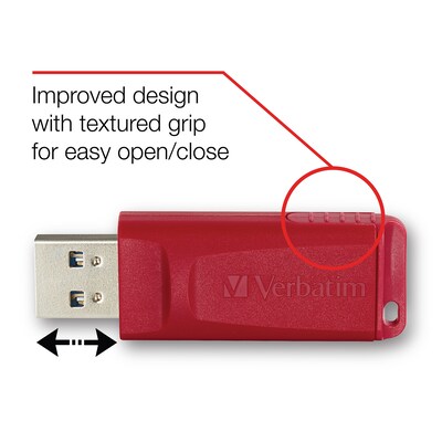 Verbatim Store 'n’ Go 32GB USB Flash Drive, Red (96806)