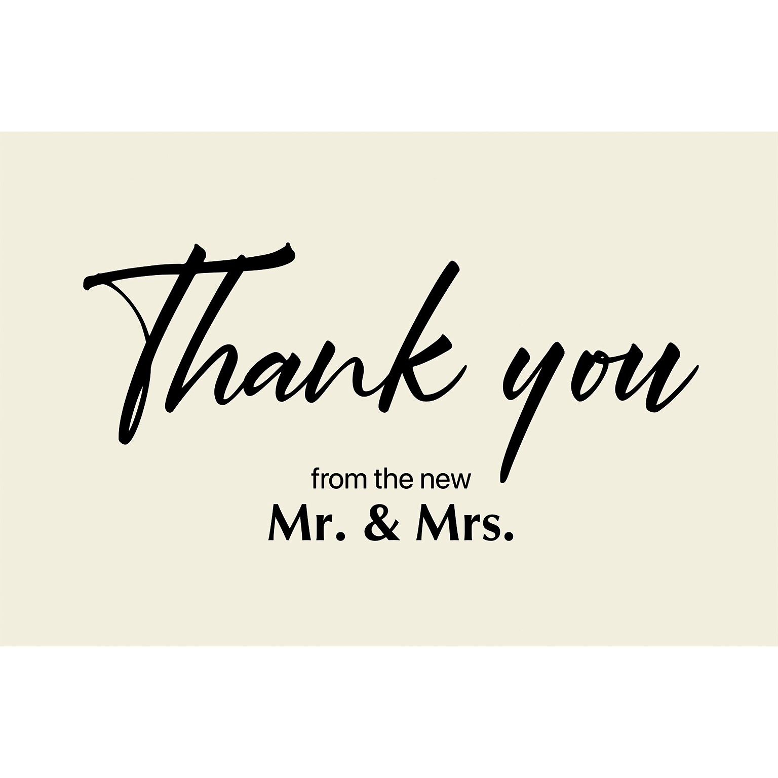 Better Office Wedding Thank You Cards with Envelopes, 4 x 6, White/Black, 120/Pack (64642-120PK)