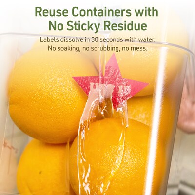 Avery Dissolvable Burst Multipurpose Labels, 2-1/4" x 2-3/8", Off-white, 120/Pack (94611)