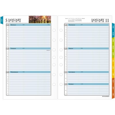 2026 AT-A-GLANCE Zenscapes 8.5" x 5.5" Weekly & Monthly Refill Pages, Multicolor (281-285Y-26)
