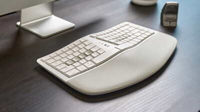 Kinesis mWave Mechanical Wireless Keyboard, Tactile Switch, White (KB150M-TAC)