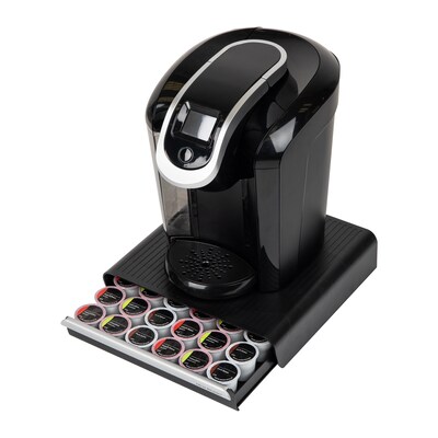 Mind Reader Anchor Collection Plastic Coffee Pod Drawer, 36 Pod Capacity, Black (TRY26PC-BLK)