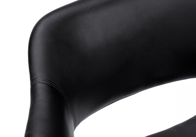 Monarch Specialties Inc. Armless Faux Leather Swivel Computer and Desk Chair, Black (I 7298)