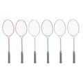 Champion Sports Tempered Steel Twin Shaft Badminton Racket Set, Assorted Colors, Set of 6 (CHSBR30SE