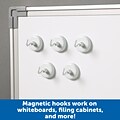 Learning Resources Magnetic Hooks, Strong Magnetic Hooks, White, Set of 5 (LER2698)