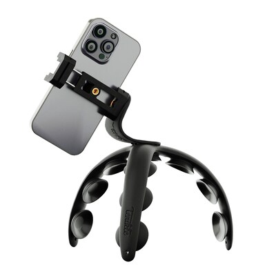 Tenikle Bendable Suction Cup Camera Mount & Holder, iPhone & Android Compatible, Black (TPRO-01-BLK)
