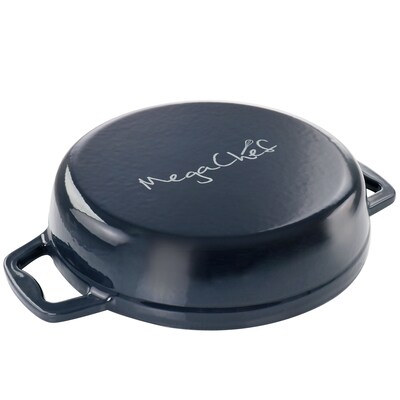 MegaChef Cast Iron 2 Quart Dutch Oven, Dark Blue (936119981M)