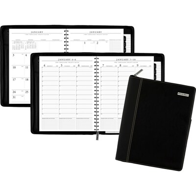 2027 AT-A-GLANCE Executive 8.25 x 11 Weekly & Monthly Appointment Book, Faux Leather Cover, Black (70-NX81-05-27)