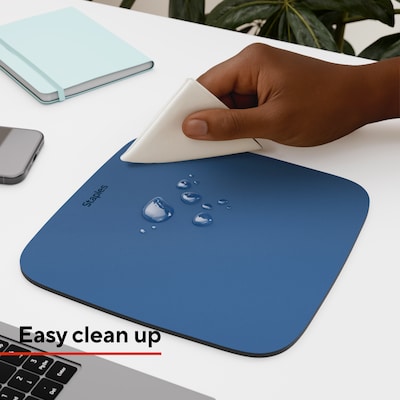 Staples TECH Non-Skid Mouse Pad, Blue (ST63289)
