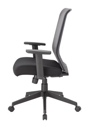 Boss Office Products Ergonomic Mesh Swivel Task Chair, Black/Grey (B6566GY-BK)