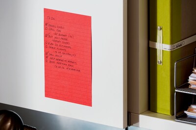 Post-it Super Sticky Notes, 4" x 6", Playful Primaries Collection, Lined, 90 Sheet/Pad, 3 Pads/Pack (6603SSAN)