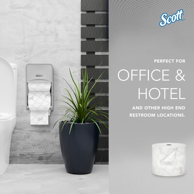 Scott Pro 2-Ply Small Core Standard Toilet Paper, White, 1100 Sheets/Roll, 36 Rolls/Carton (47305)