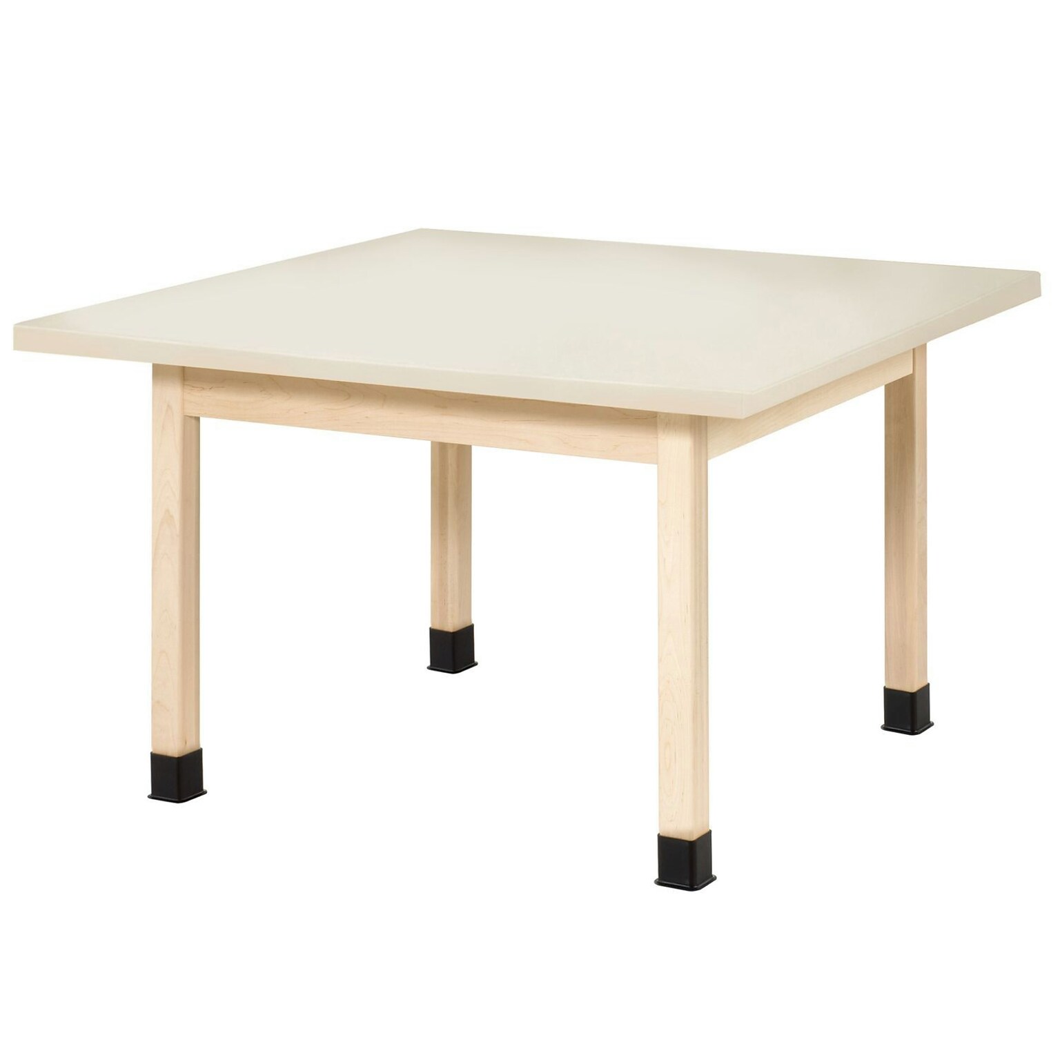 Diversified Woodcrafts School Classroom Square Work Center Table, 48 x 48, Almond (WX4-P)