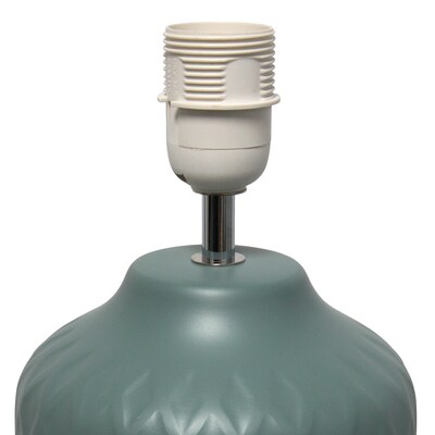 Simple Designs Touch of Chevron 17.25" LED Table Lamp, Seafoam Green (LT2122-SEA)