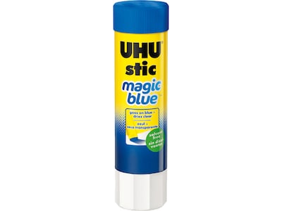 UHU Magic Blue Washable Glue Stick, Blue, 6/Pack (STD99601CT)