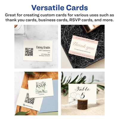 Avery Business Cards, 2.5" x 3.5", Matte Ivory, 60/Pack (95272)