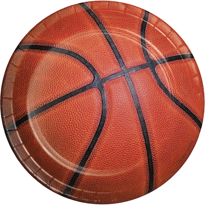 Creative Converting Basketball Dessert Paper Plates, 24/Pack (DTC417964PLT)